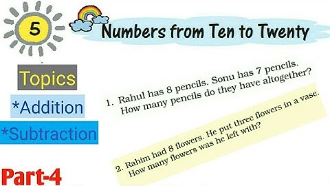 Ncert class 1 math|Ch.5 Numbers from 10 to 20|Part-4