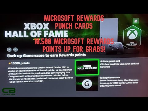 Xbox Hall of Fame Part 1 - Gamerscore Punch Card - Rack Up 10000 G &  Achievements to Earn Points 