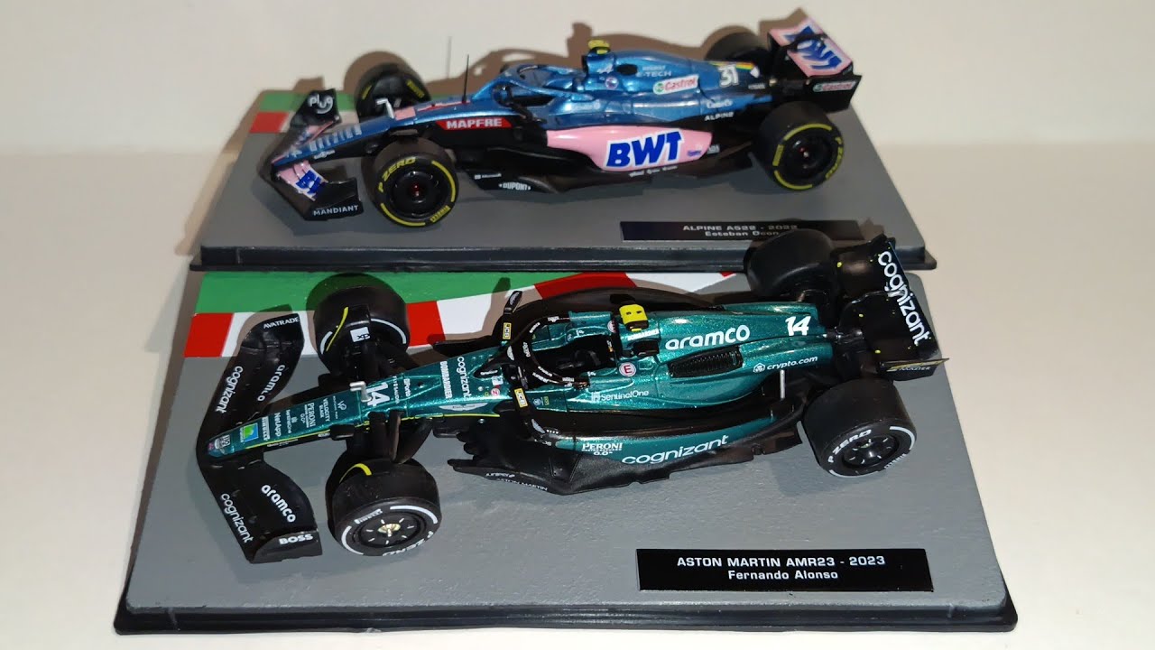  A Forma-1 Legendái/8.szám Aston Martin 2023 Fernando Alonso/9.szám Alpine A522 2022 Esteban Ocon 