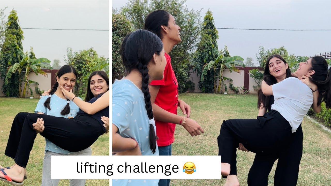 Lifting challenge with sisters gone wrong😂