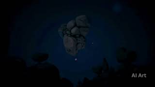 AI-Generated Floating Rocks in Twilight Sky 🌌🪨 | Surreal Physics & Dreamlike AI Visuals