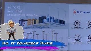 Installing Fleximounts Adjustable Ceiling Storage Rack-DIY Duke