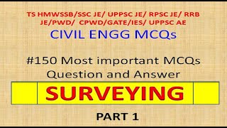 150 most important surveying MCQs for competitive exams with answers |civil engineering popular 100 screenshot 2