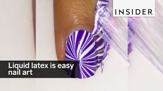 Liquid latex is the simplest way to clean up your nails