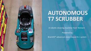 T7AMR RideOn Robotic Scrubber Industrial Application Overview