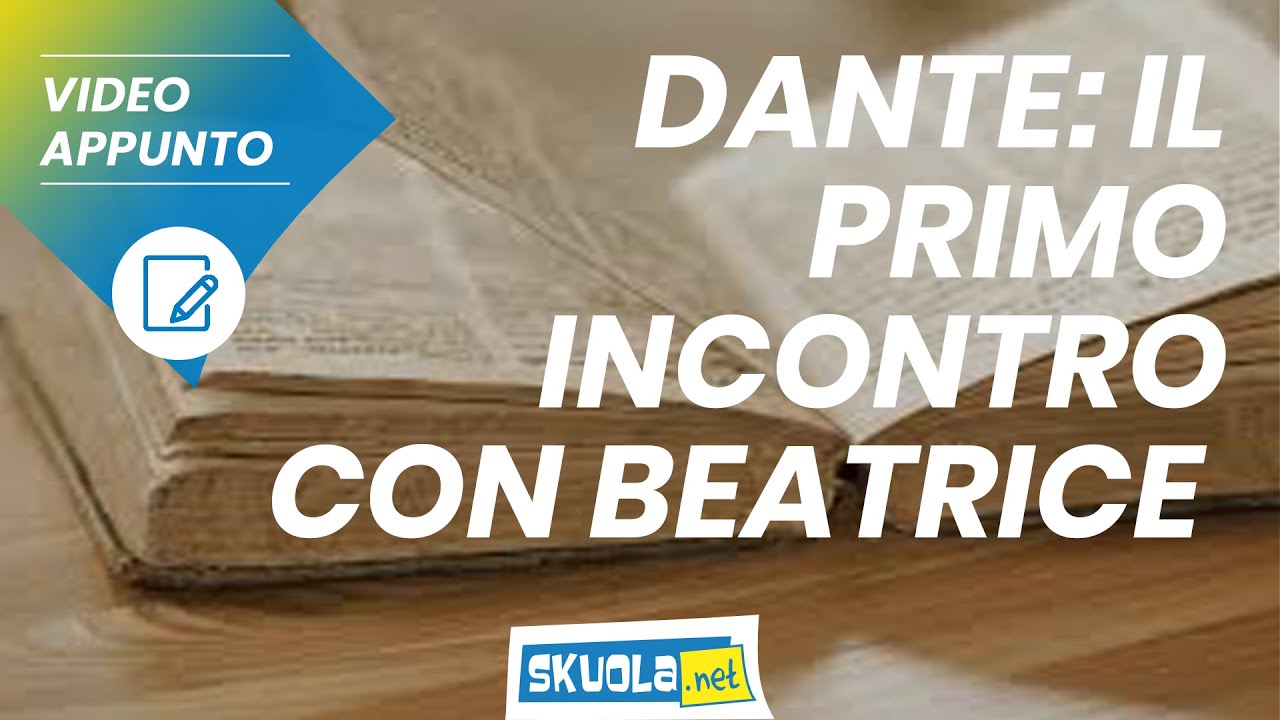 Dante Alighieri: riassunto Il primo incontro con Beatrice - YouTube