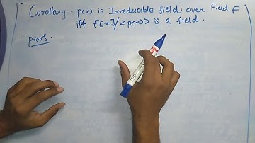 P(x) is irreducible over filed F then F factor principal ideal p(x) is  a field