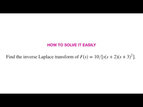 find the laplace transform of F(s)=10/[s(s+2)(s+3)^2]