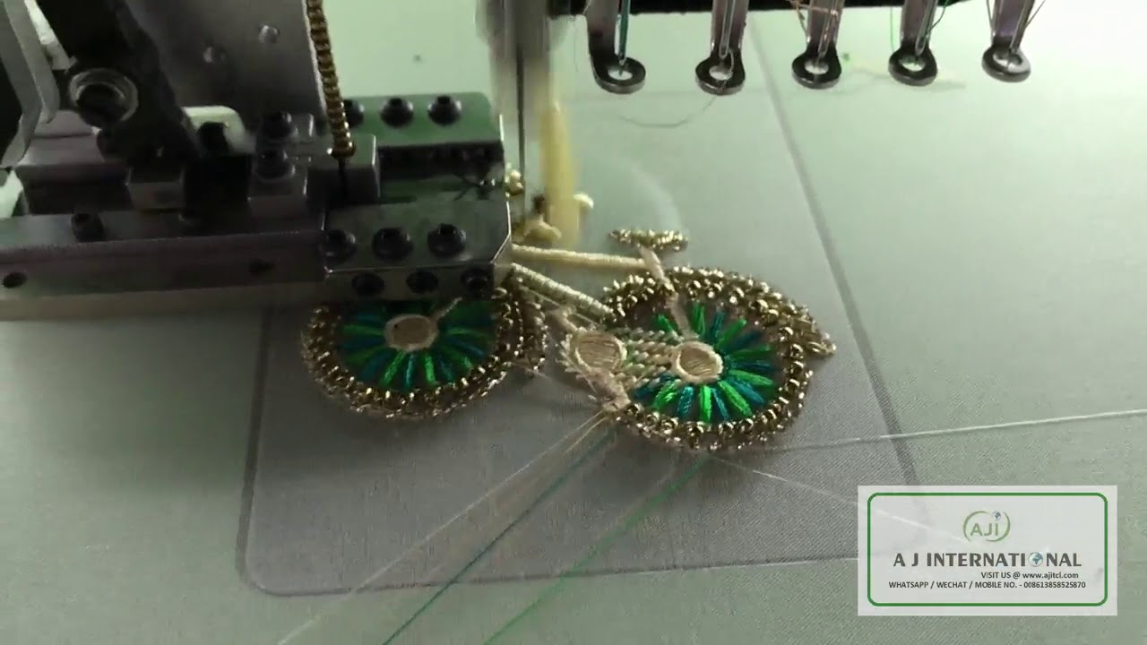AJITCL SMART INTELLIGENT GLASS BEAD EMBROIDERY MACHINE YouTube