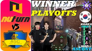 NU VS ASG || NUTURN VS ALPHA SIX GAMING || MAP-1 ASCENT || VCT Stage 3: Korea - Challengers Finals