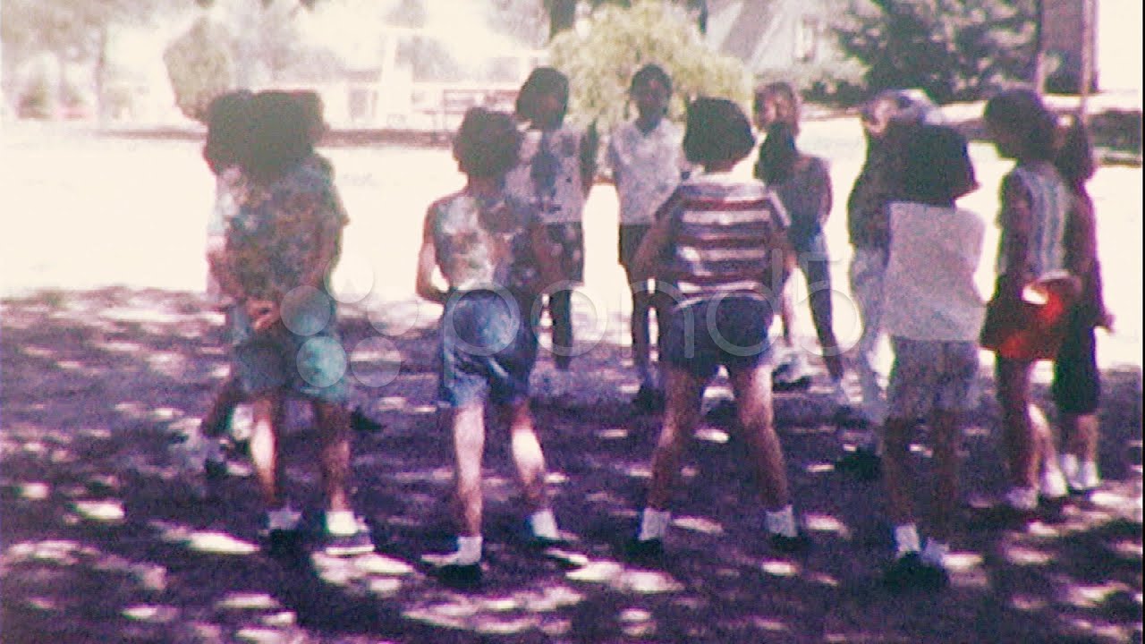 Little Kids Play Tag Children Playing Game Fun 1960S Vintage Film Home