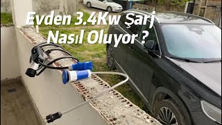 Ev Şarj Nasıl Olur ? | Taşınabilir Şarj Cihazı 7 Kw 3.4 Kw Şarj