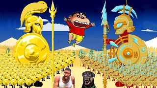 SHINCHAN PLAY STICK WAR BATTLE AND DESTROY ENEMIES CATSLE WITH FRANKLIN | DREAM SQUAD OP screenshot 5