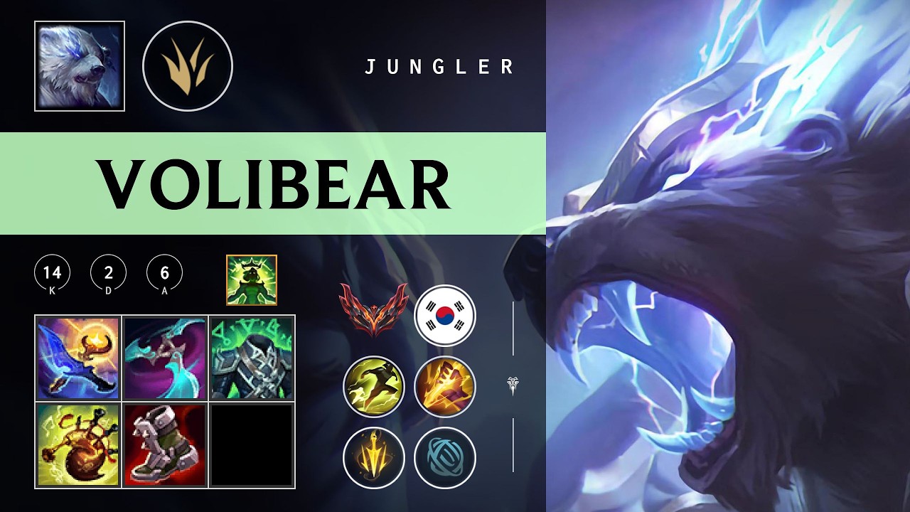 Volibear Jungle vs Taliyah - KR Grandmaster Patch 26.04