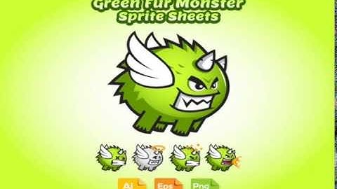 Flappy Game Character - Flying Fur Monster Sprite Sheets