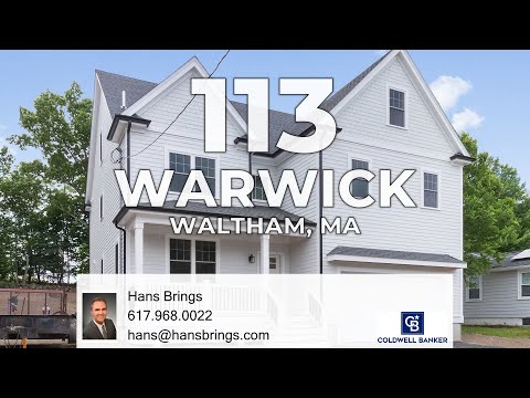 113 Warwick Avenue, Waltham, MA home video tour