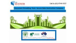 Document Shredding from Secure Data Destruction Company