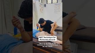 MET for piriformis muscle #physio #physiotherapy #exercise #doctor #pain #piriformissyndrome #rehab