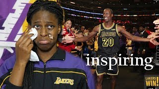 LAKERS FAN REACTS TO ANDRE INGRAM'S STORY! 32 YEAR OLD ROOKIES LAKER DEBUT! (MOTIVATIONAL)