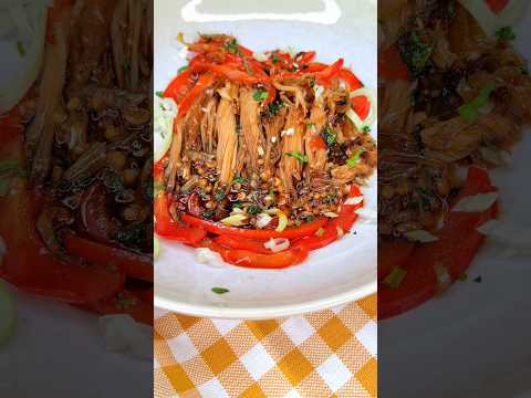Грибы эноки🍄простой рецепт❤и удивительный вкус🥰🤗#shorts#грибы#팽이버섯#팽이버섯볶음#팽이버섯요리#food#cook#реки