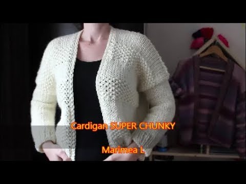 Cardigan tricotat SUPER CHUNKY - PRIMA PARTE
