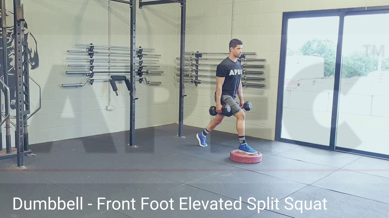 How to do a Dumbbell Front Foot Elevated Split Squat - YouTube