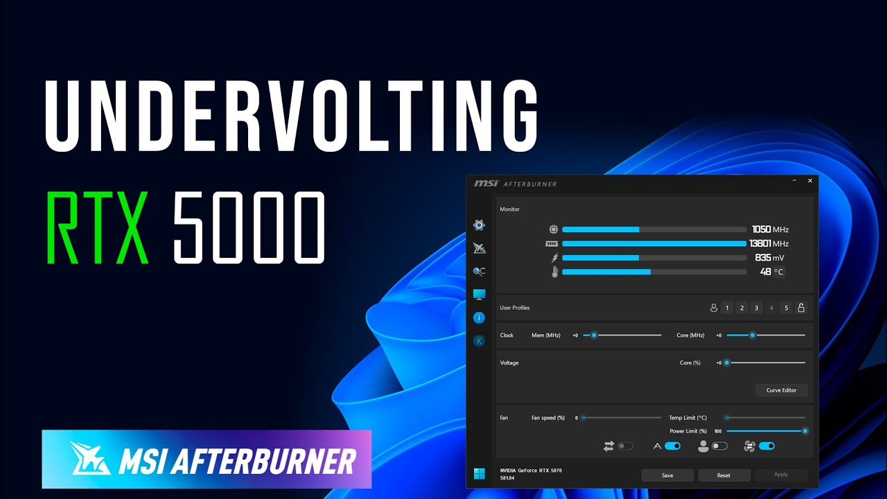 Андервольтинг - это просто! Настраиваем RTX 5000 на примере Palit RTX 5070 GamingPro-S