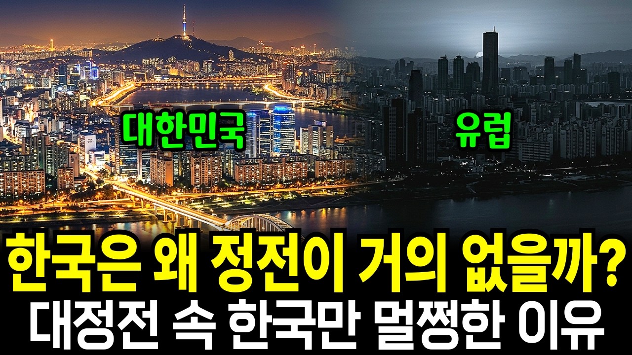왜 한국만 멀쩡해 전 세계 대정전 속 한국이 유일하게 버틴 놀라운 시스템의 정체