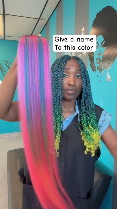  Hair braid color blend - YouTube