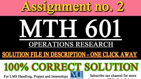 MTH601 Assignment no 2 #Fall2022 | #MTH601 #vusolutions #mth601Assignment2solution #vustudygroup