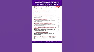 8 Most Common Job Interview Questions and Answers