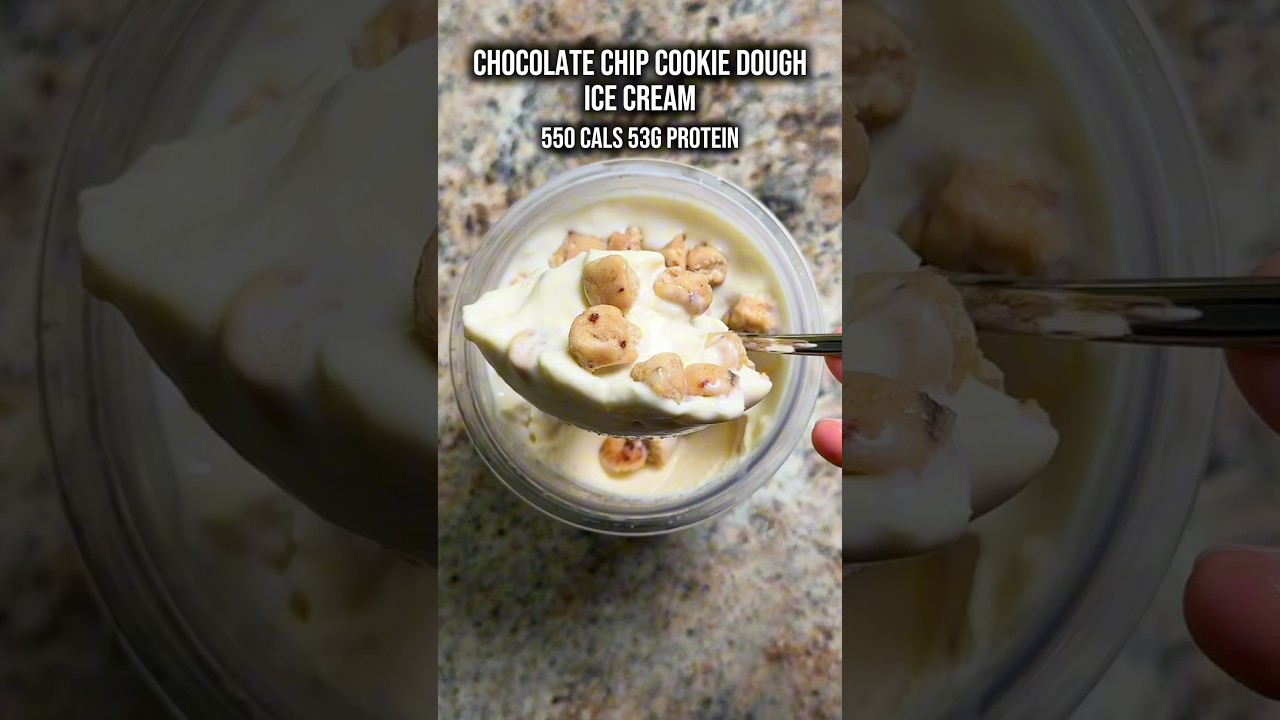 Protein chocolate chip cookie dough ice cream