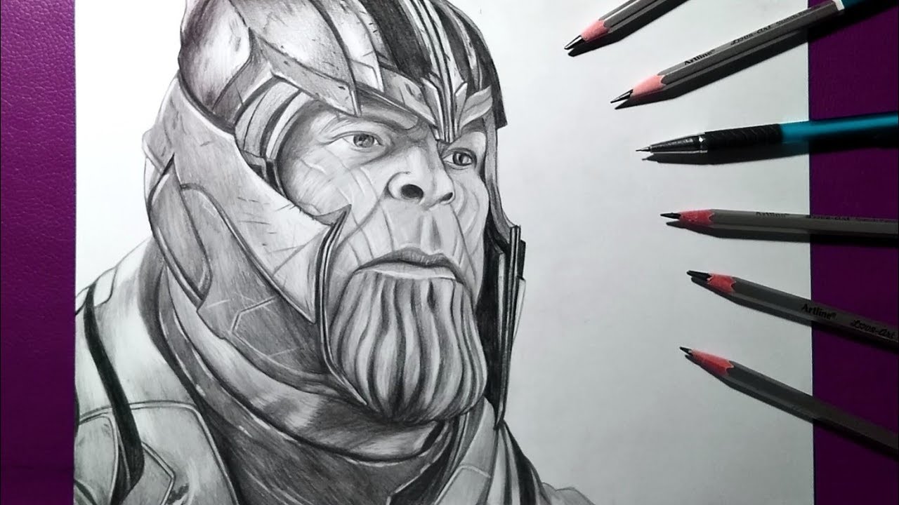Thanos Drawing Image  Drawing Skill