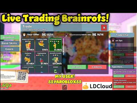 Trading Live🔴 in Trading Plaza in Steal A Brainrot Roblox.