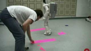 ASIMO avoids moving obstacles