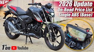 2026 TVS Apache RTR 160 4V (Base Model) Single ABS with On-Road Price List & Sound