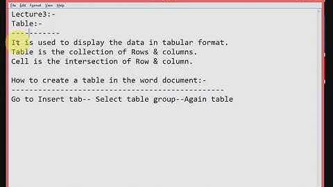 MS Office || Lecture-3 || How to Create Table in MS Word Document || By Manish Sir || IICS COLLEGE