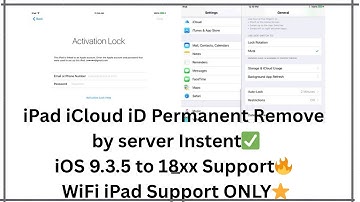 iPad Wifi model Hello Screen iCloud Lock Permanent unlock ios 9.3.5 To 18xx by server @Gsmbhaijaan