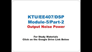 KTU | EE407 | DSP | Module-5 | Part-2 | Malayalam