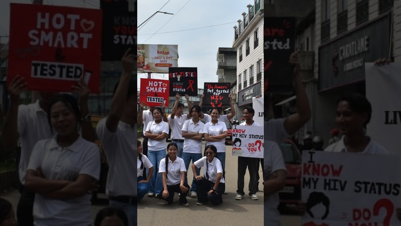 LFC STUDENTS HOLD HIV/AIDS AWARENESS FLASH MOB IN DIMAPUR