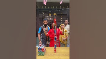 Build a building with cold drinks can challenge #partygames #funny #games #trending