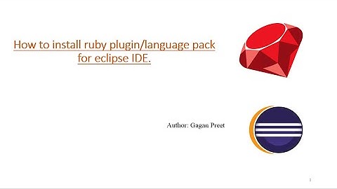 2. How to Install ruby  plugin for eclipse IDE.