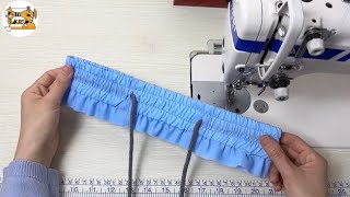 Sewing A Pants Waistband Using Elastic Thread – Step By Step✅