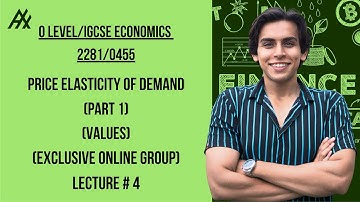 O Level/igcse Economics 2281/0455 l Price Elasticity of Demand l part 1 - Values (Lecture 4)