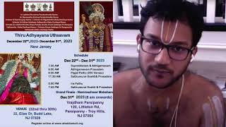 Sri Ahobila Muth (USA) 2023 Thiru Adhyayana Uthsavam - Day5