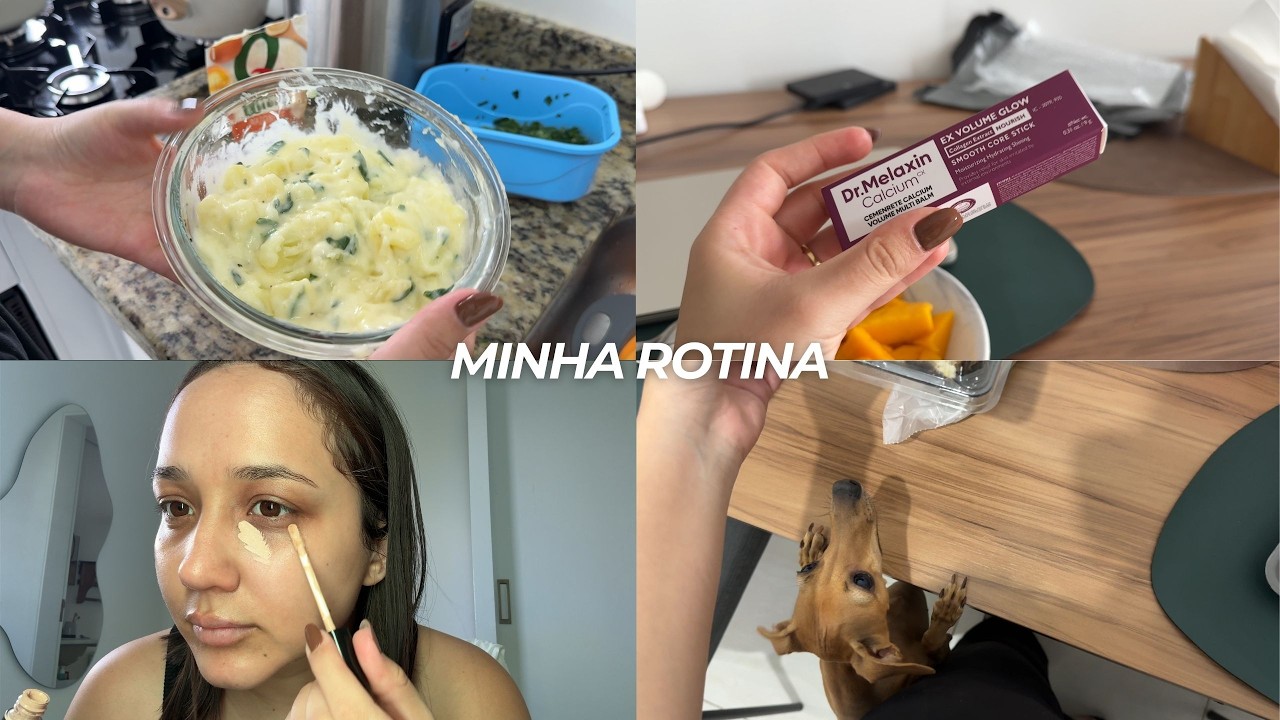 Ensinei uma maionese de batata super fácil, arrume-se comigo, meu almoço, e compra no mercado.