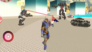 Superhero City (Super Suit Destroy Black Iron Robot) Black Robot to swoop - Android Gameplay HD screenshot 5