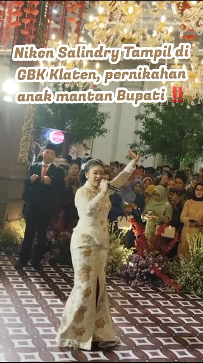 Niken Salindry Appears at GBK Klaten, the wedding of the former Regent's daughter‼️#nikensalindri...