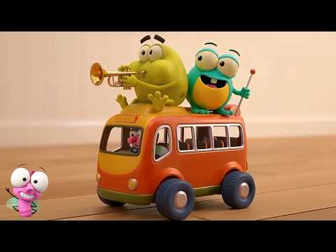 Bus Ke Pahiye Ghume Gol Gol Gol, बस के पहिए घुमे गोल गोल गोल, Hop and Zip Funny Cartoon #shortsvideo