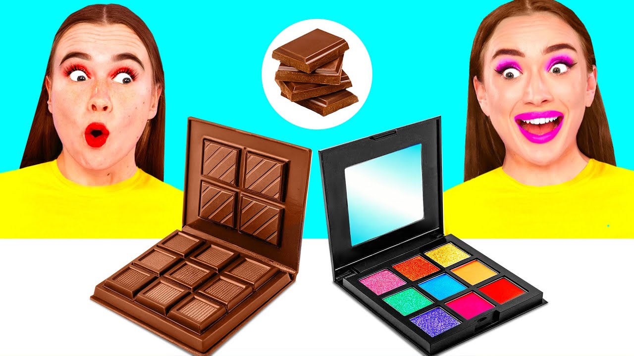 Челлендж. Шоколадная Еда vs Настоящая еда | Забавные Лайфхаки с Едой от Funny Funny